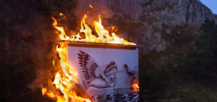 Terje Bergesen pop-up utstilling "Theend".